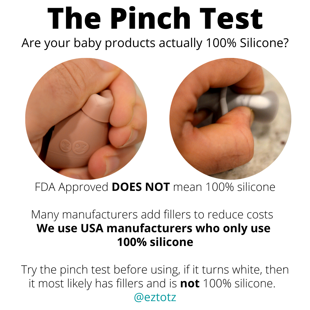 Are your Silicone Products 100 Silicone Use the Pinch Test to